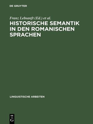 cover image of Historische Semantik in den romanischen Sprachen
